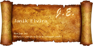 Janik Elvira névjegykártya